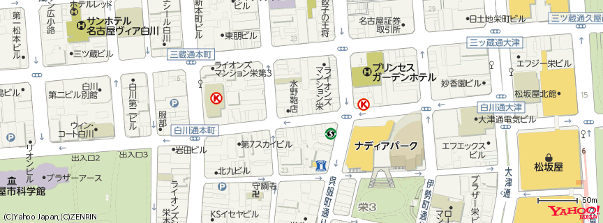 一蘭名古屋栄店 地図 一蘭名古屋栄店 地図