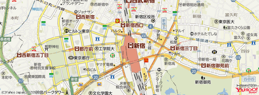 「新宿地図」の画像検索結果