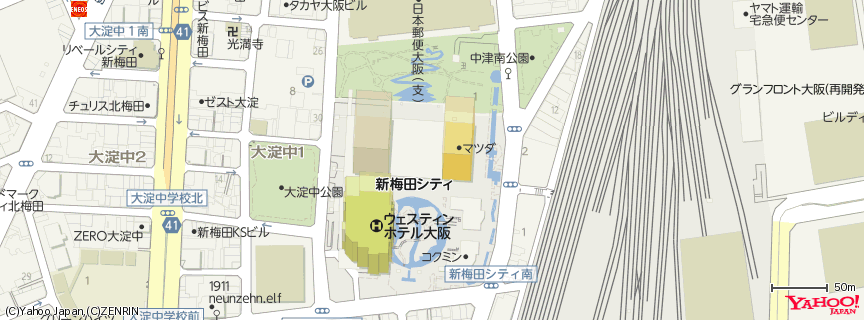 梅田スカイビル(Umeda Sky Building) 地図 梅田スカイビル(Umeda Sky Building) 地図