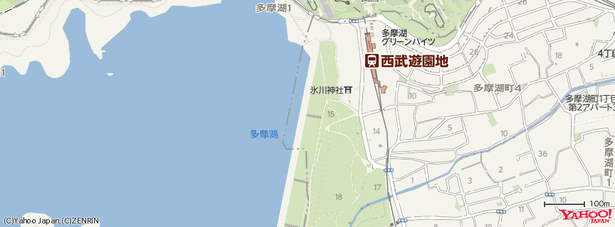多摩湖(正式名称/村山貯水池) 地図 多摩湖(正式名称/村山貯水池) 地図