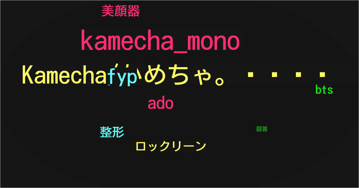 Kamecha/かめちゃ。📏