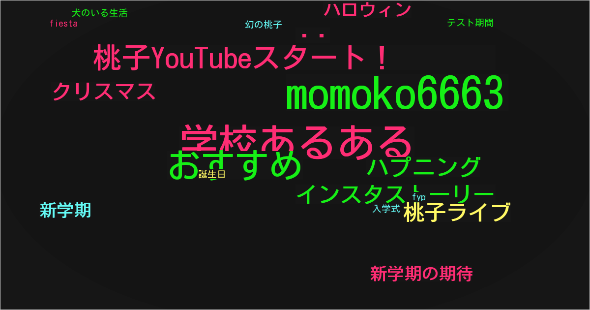 桃子YouTubeスタート！