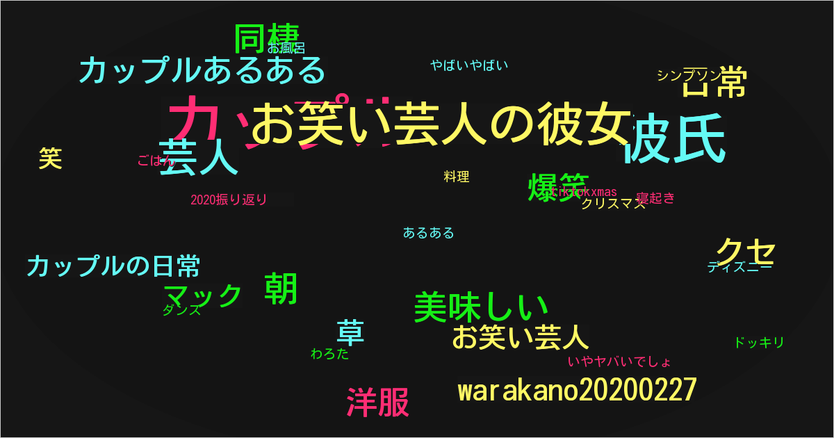 お笑い芸人の彼女